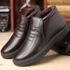 Winter Plush Warm Plush High-top Leather Shoes Men's Medium Cotton Shoes Non-slip Overalls Men's Shoes