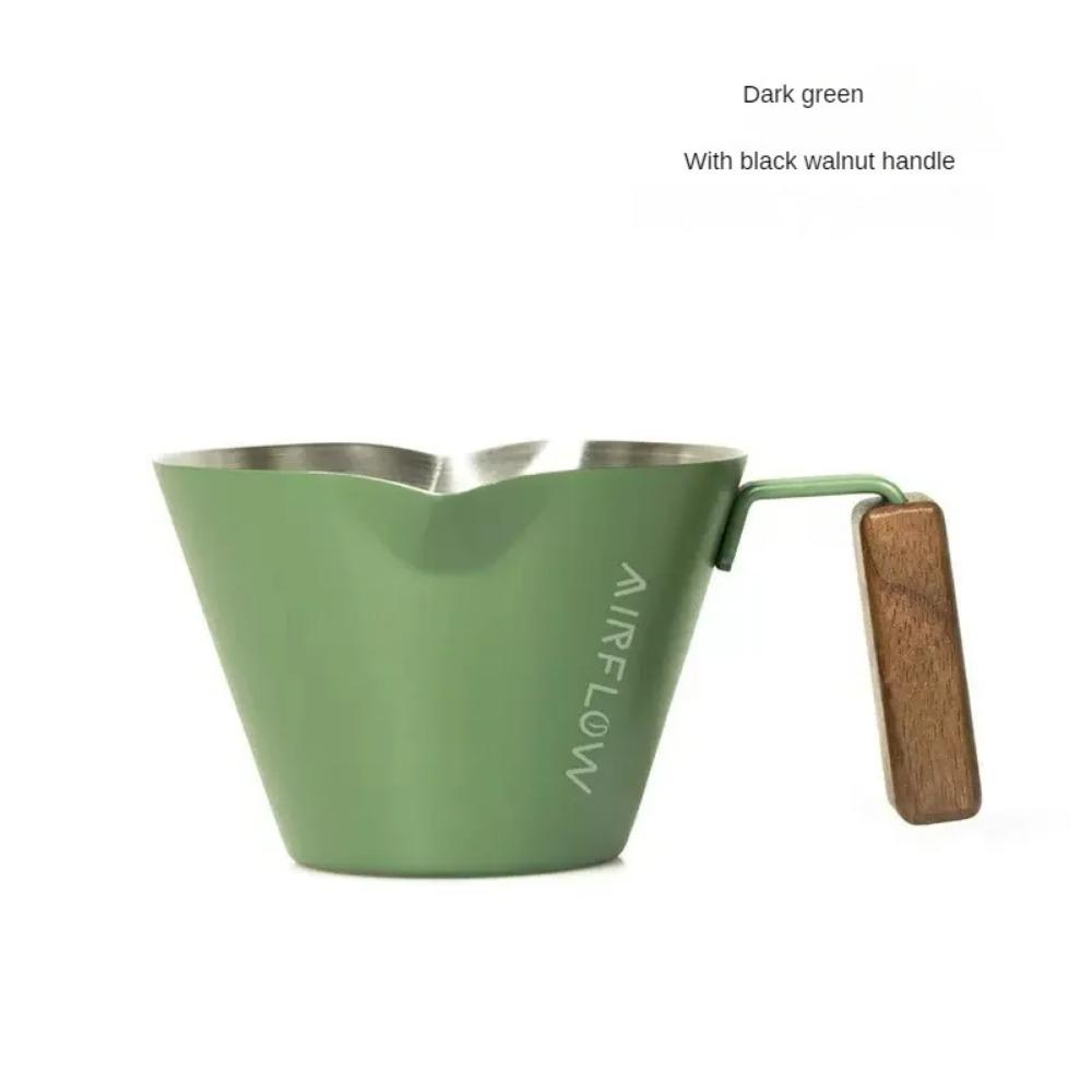 AIRFLOW 100ML Espresso Extraction Cup 304 Stainless Steel Double Mouth Home With Engraved Measure Italian Espresso Oz Cup Durabl