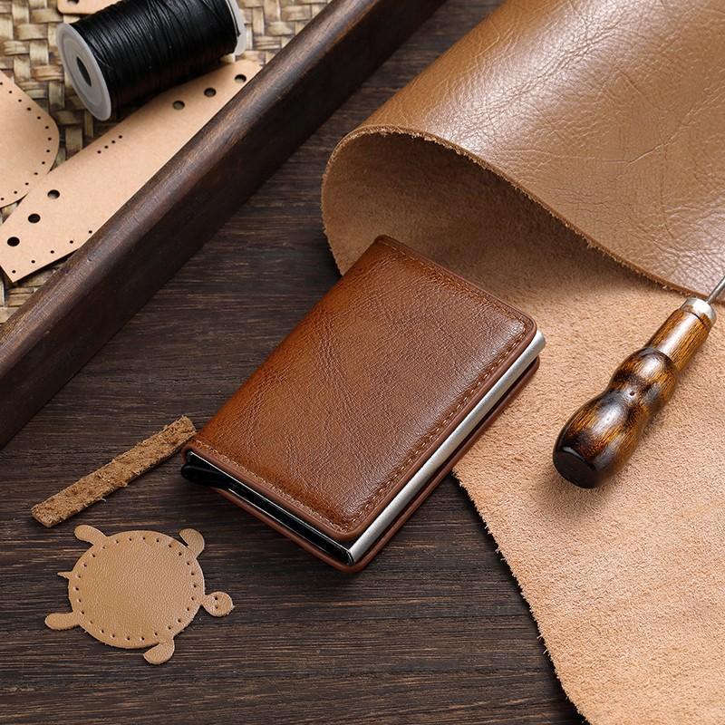 Men's Anti-Theft Magnetic Aluminum Card Holder Wallet