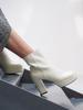 Blanc Sur Blanc Luna Platform Ankle Boots Ivory