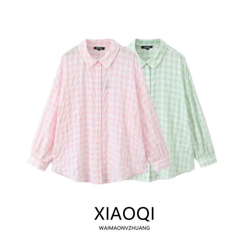Fashion Style 2024 Spring New Women's Clothing Easiest for Match Loose Temperament Comfortable Long Sleeve Shirt 1971060 063