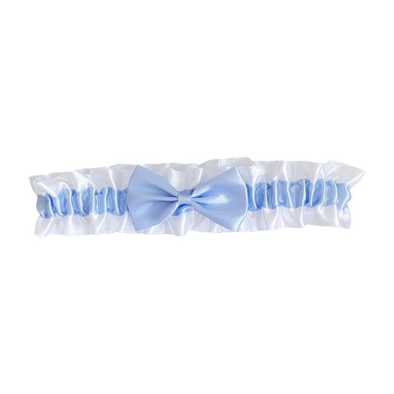 Bridal Thigh Garter Ruched Bows Rose Leg Garter Adjustable Cosplay Accessory Thigh Chain Comfortable Fashion Legwear