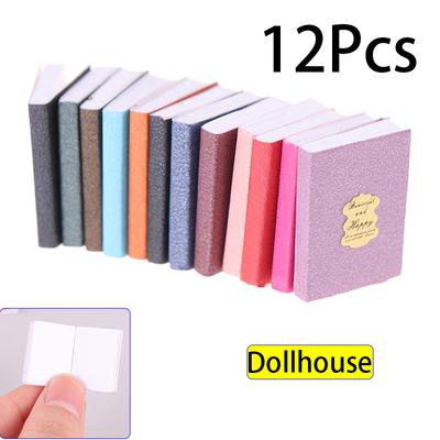 12Pcs 1:12 Dollhouse Miniature Books Doll House Book Model Dollhouse School Decoration Accessories