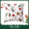 Cartoon Style Christmas Elements Pillowcase Bedroom Cushion Cover 100% Polyester Living Room Cushion Pillowcase Home Decor