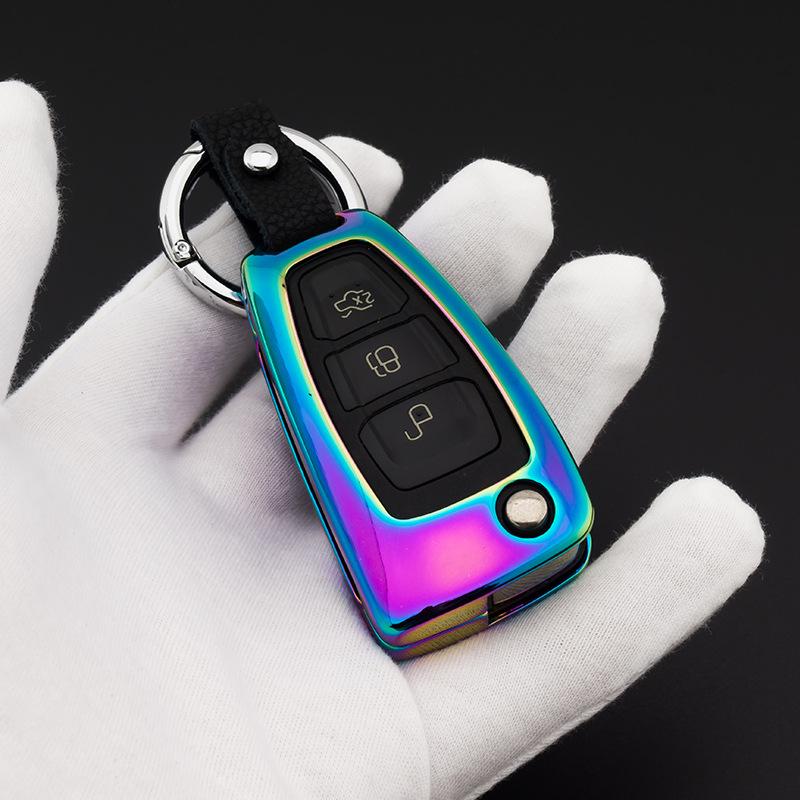 Metal Car Key Cover for Ford Models: Focus, Kuga, Ecosport, Mondeo