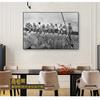 Arte da Parete Quadro Poster Bianco e Nero Pittura su Tela Vintage Decorazione Casa Vista di New York Pranzo su un Grattacielo