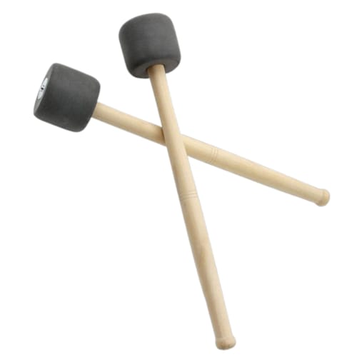 Cobalt Planet Bass Drum Mallets, Set of 2, Drumsticks, Mallets, Brass Band, EVA, Marching Gong, Timpani, Bass Drum (Gray)