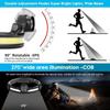 COB Induction Headlight Multi-mode Red Light Warning LED Outdoor Head Mounted Strong Light Running Headlight Camping Flashlight