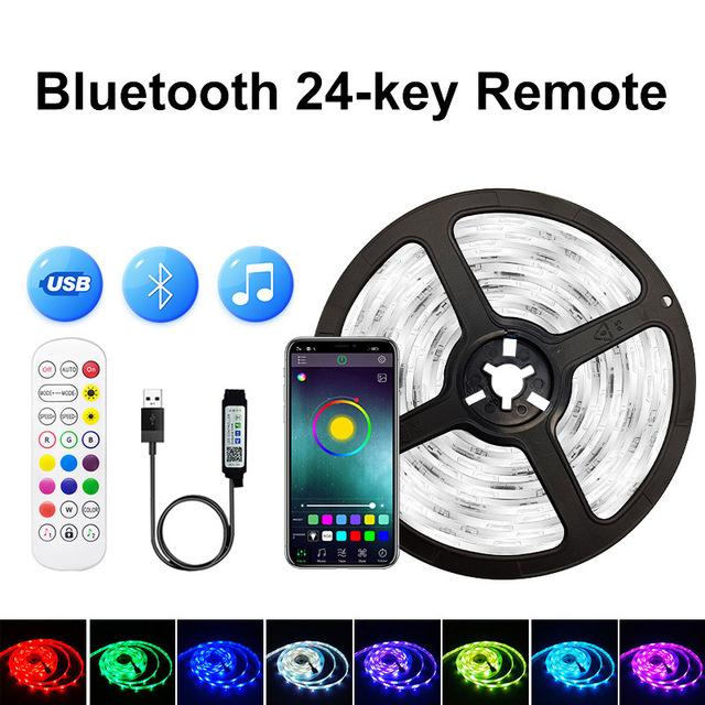 RGB LED Light Bar USB Infrared 24 Key Remote Control Light with 5050 Bluetooth Control TV Computer Background Light