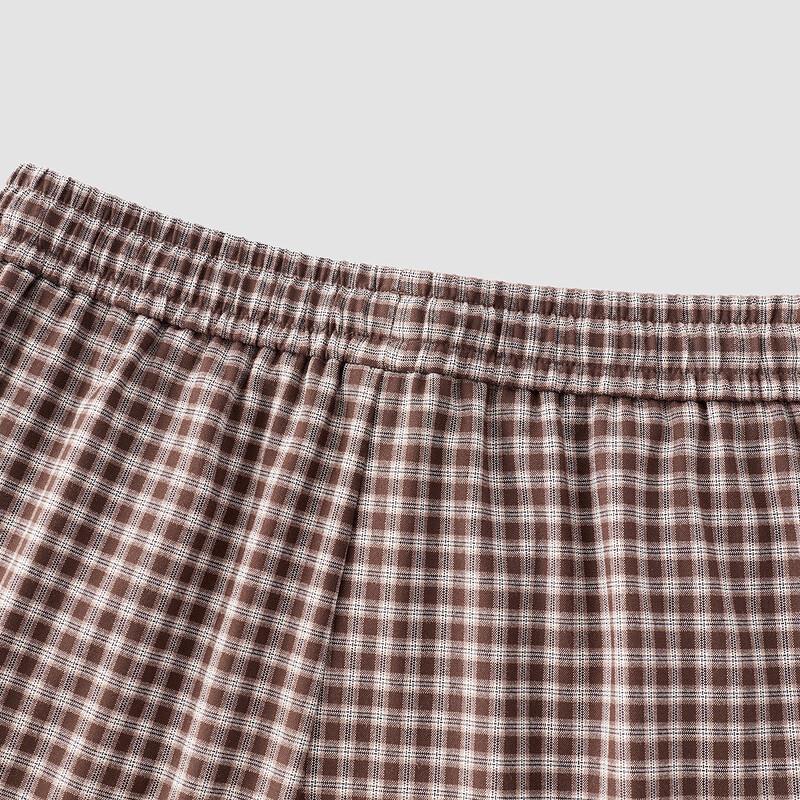 Semir Women's Plaid Drawstring Wide-Leg Casual Pants