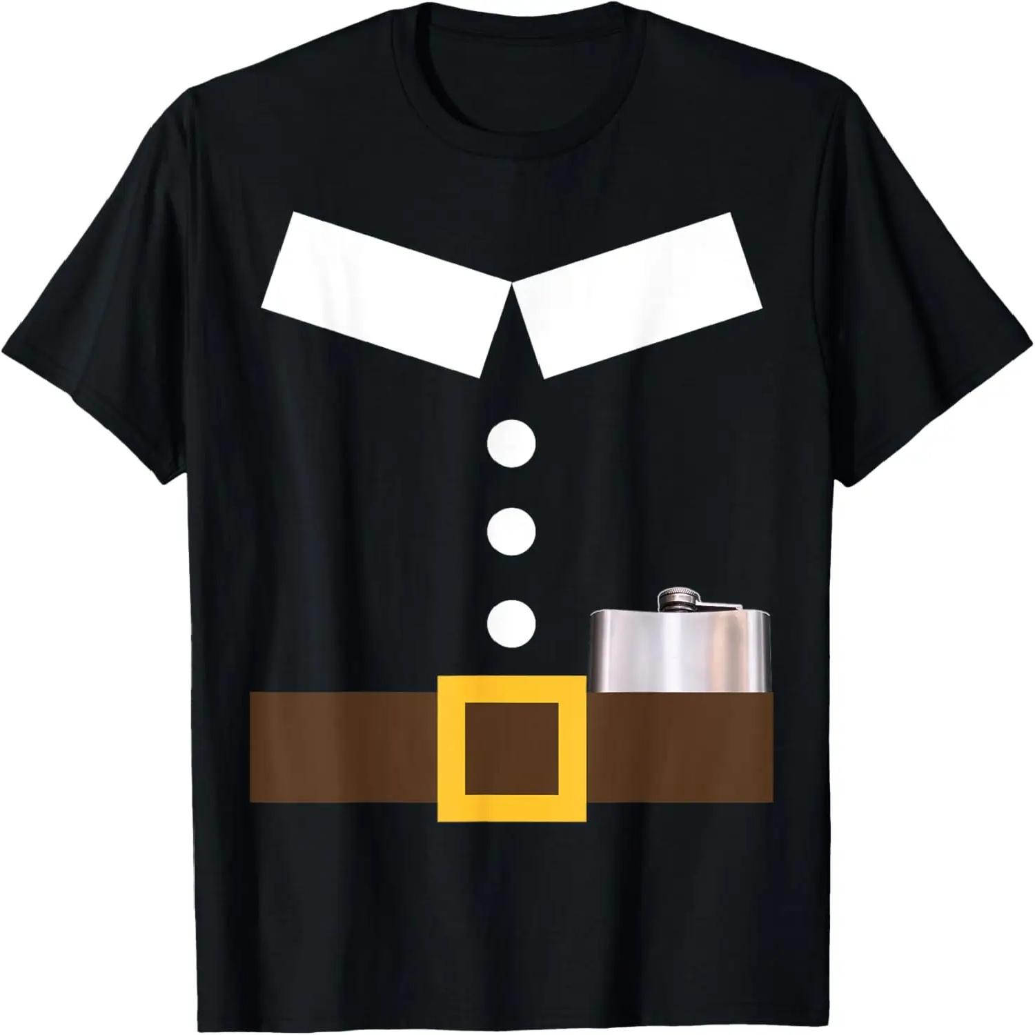 Pilgrim Costume for Adult Thanksgiving Drinking Funny T-Shirt XXXXL
