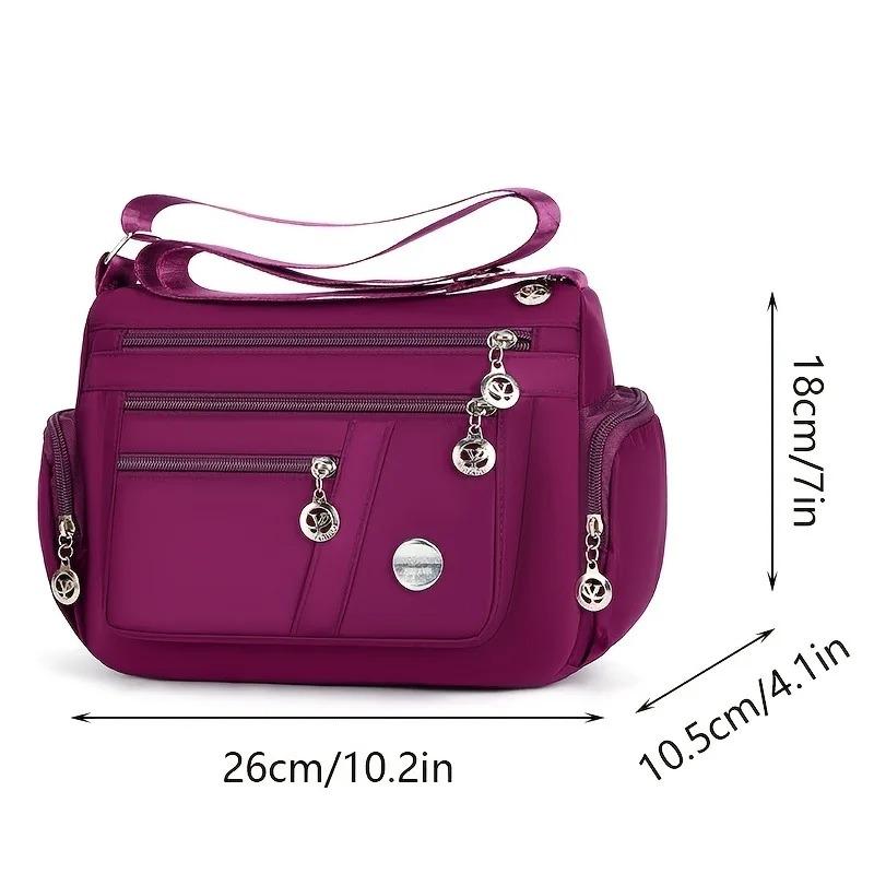 Nylon Messenger Bag Neutral Nylon Oxford Cloth Women's Shoulder Messenger Bag Middle-Aged and Elderly Leisure Bag