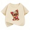 Cute Cat Graphic Kids Tshirts Summer Short Sleeve Tees Cartoon Animal Boys Girls Clothes Kawaii Kitten Tops Y2K Children T-shirt
