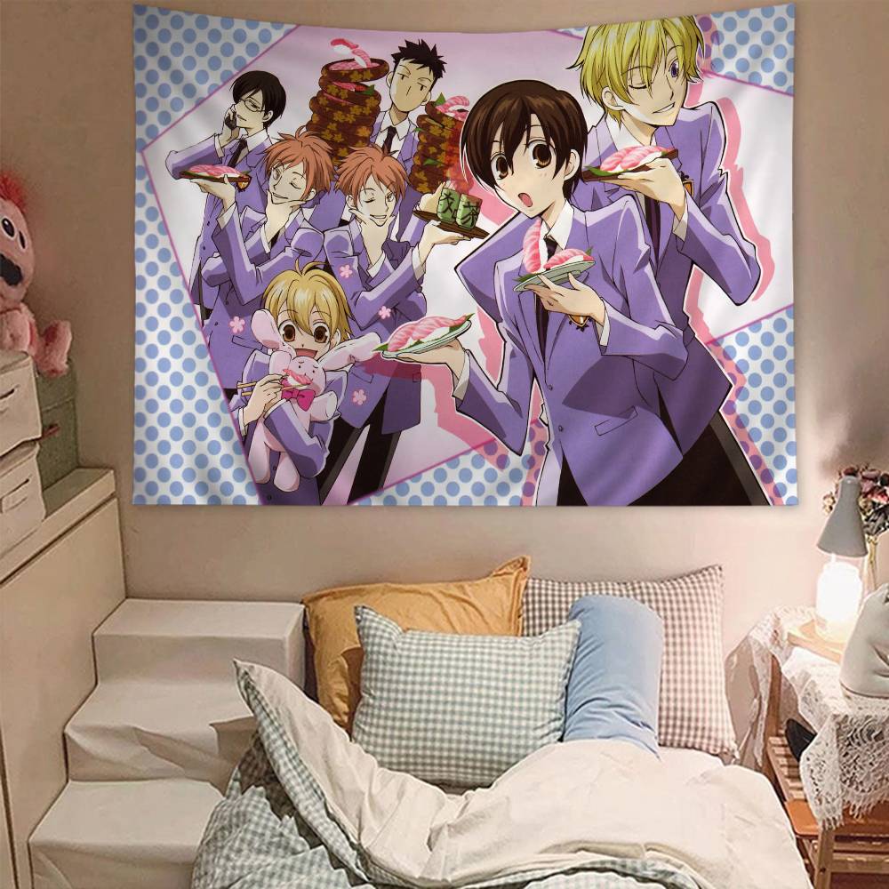 Anime Ouran High School Host Club Hanging Bohemian Tapestry Japanese Wall Tapestry Anime Kawaii Room Decor