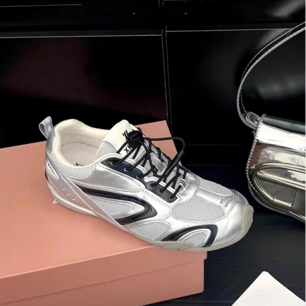 Retro racing shoes women's 2025 new summer mesh breathable Forrest Gump training shoes platform casual sports shoes