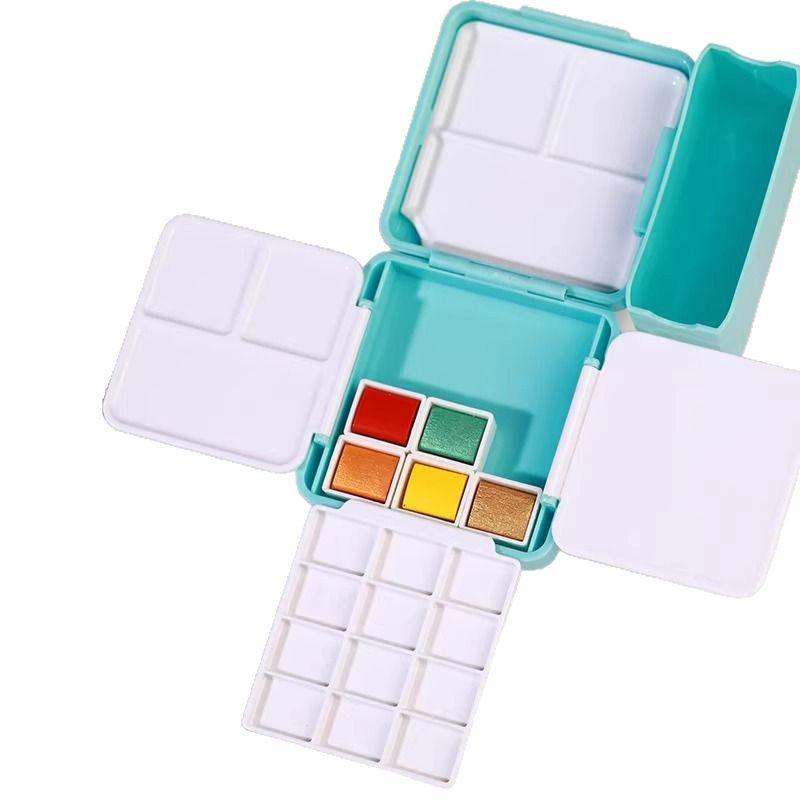 24-Grids Portable Watercolor Palette Box for DIY and Student Use