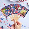 Day Independence Theme Flag Pattern Handheld Photo Frame Shooting Decor Prop