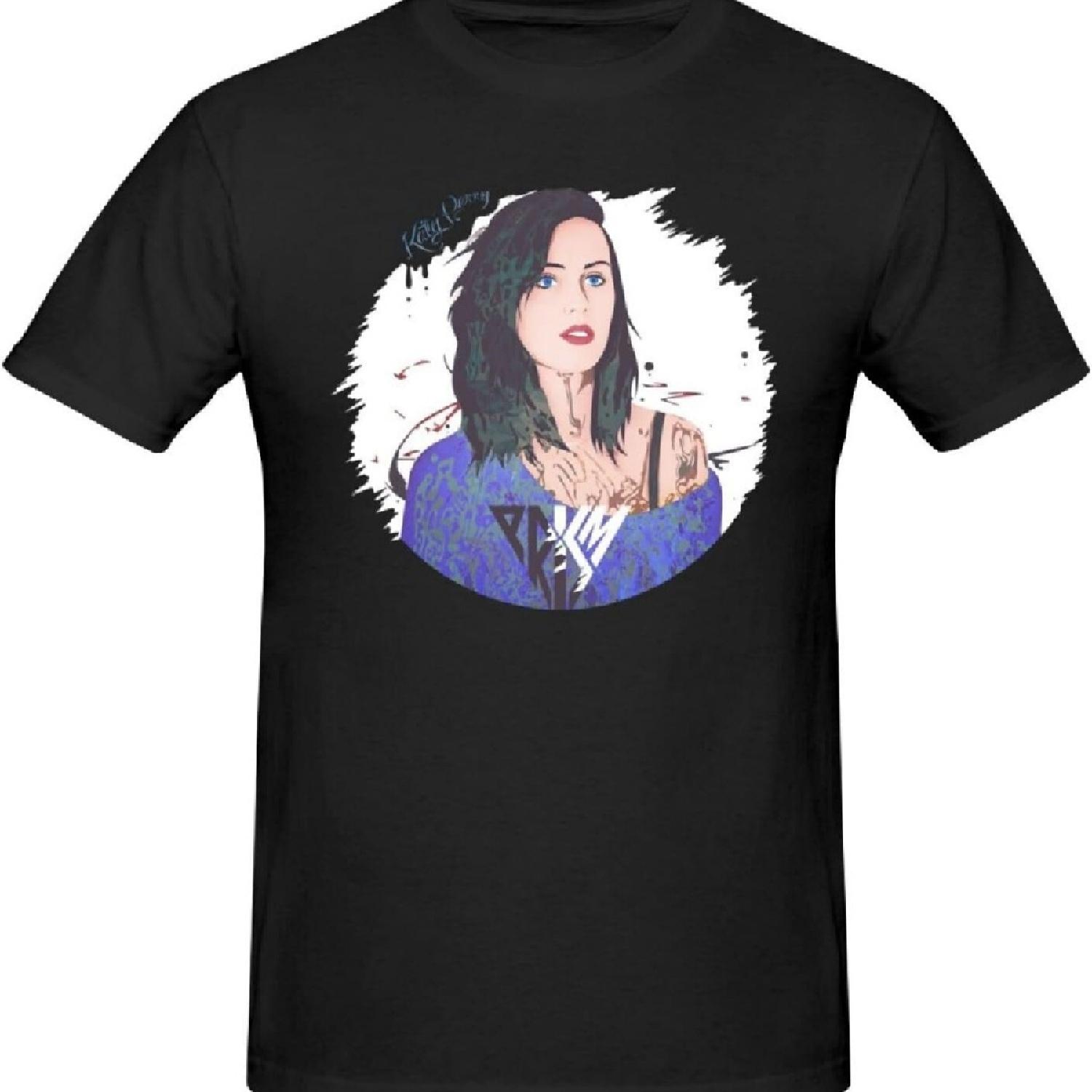 

Katy Music Perry Shirt Man s Soft Fashion Short Sleeve Crew Neck Cotton T Shirt Comfy Unisex Tees Tops Black XXXXXL чёрный