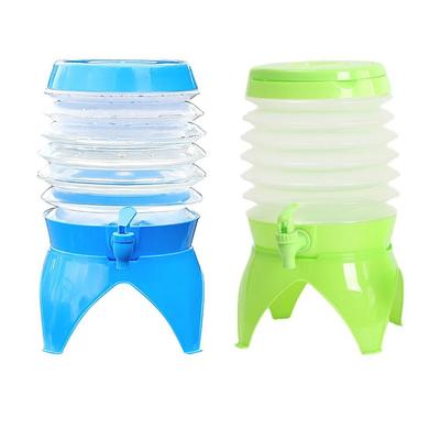 Portable 3.5L Water Container with Handle Design Space-saving Folding Water Container Lemonade Dispenser Camping Outdoor