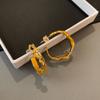 Fashion Ins Lava Texture Asymmetrical Metal Ear Ring Women's Special-Interest Design Exaggerated Earrings Fancy Earrings