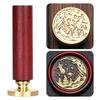 Halloween Seal Cylindrical Red Handle (handle + Brass Seal Head) Fire Lacquer Seal Set Handle Copper Head