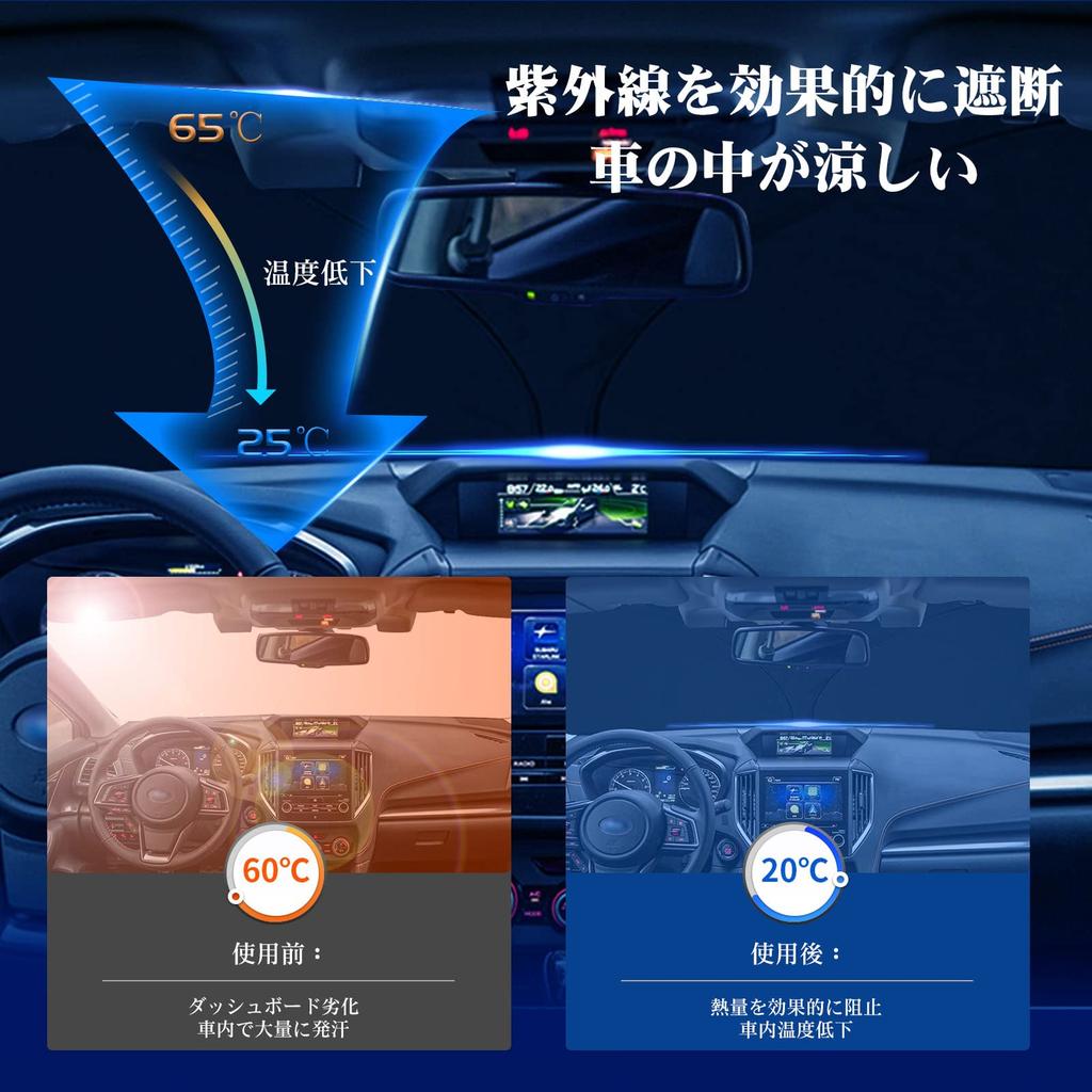 RUIYA Windshield Sunshade for Subaru XV GT Series, UV Protection, with Storage Bag