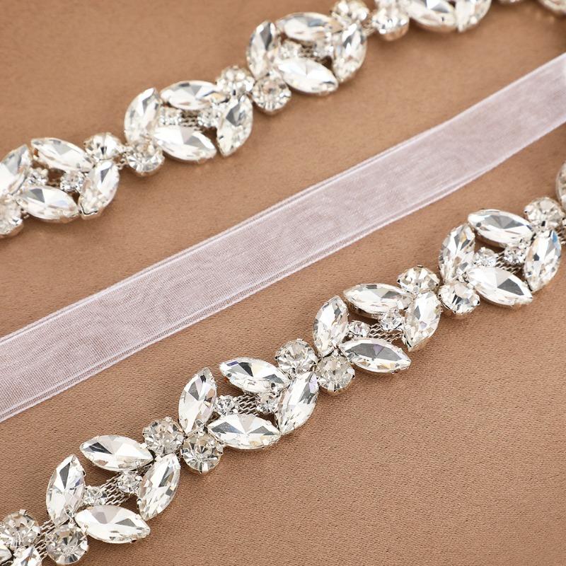 Handmade Beaded Rhinestone Wedding Dress Adhesive Belt Seal Rhinestone Bride Jewelry