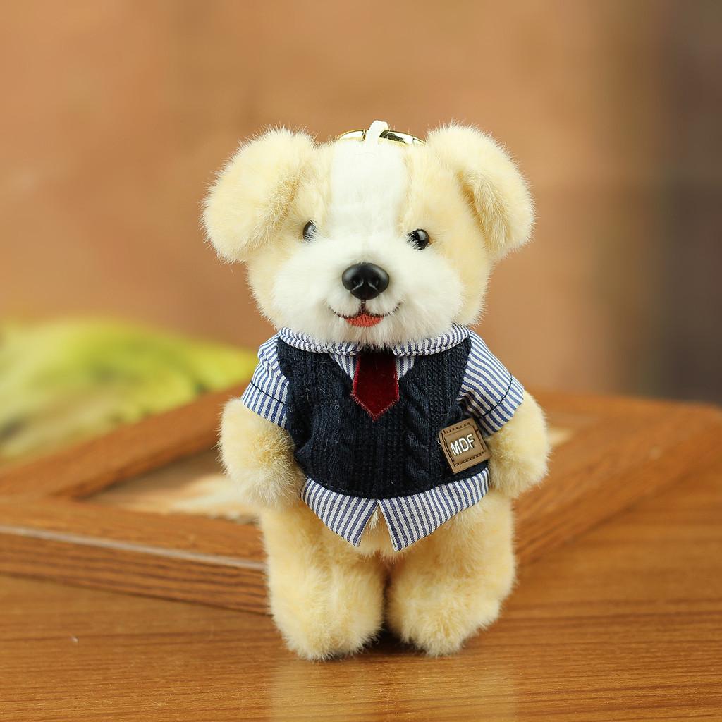 Dog Plush Keychain With Movable Joints And Soft Polyester Material For Gift And Decoration