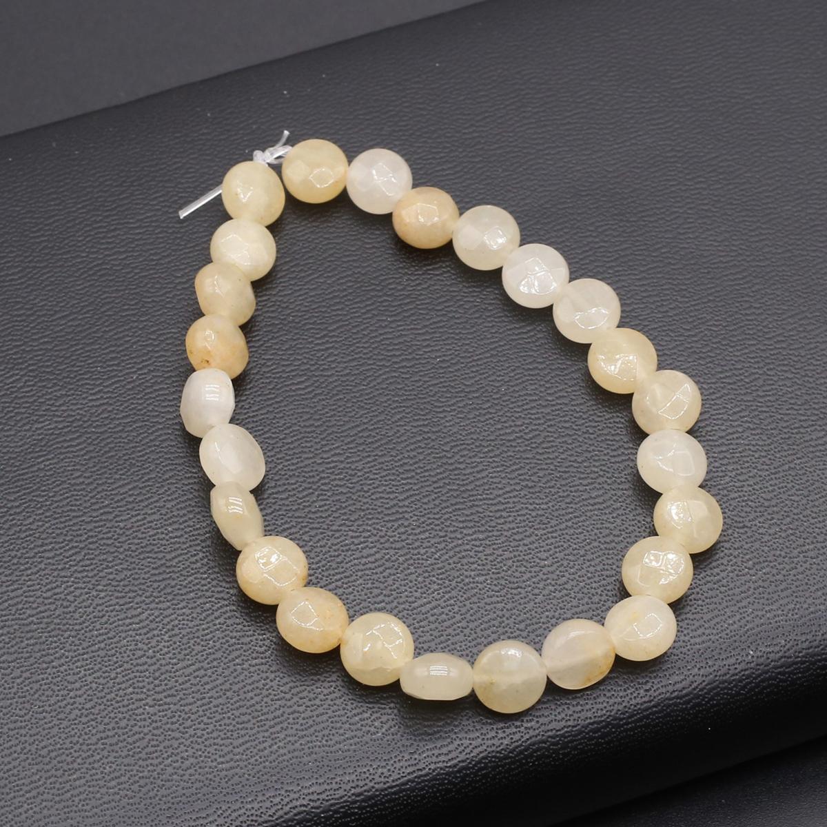 

Бусины из натурального камня бирюза/содалит круглые граненые бусины для изготовления ювелирных изделий DIY ожерелье браслет серьги аксессуар Yellow Agate/8x8mm