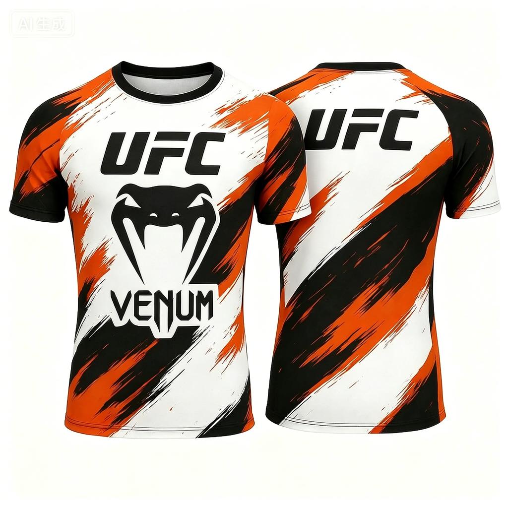 Hot Summer Selling UFC Boxing Fighting Competition Men's T-shirt Fashion Quick Drying Casual Breathable O-neck Short Sleeve Tops