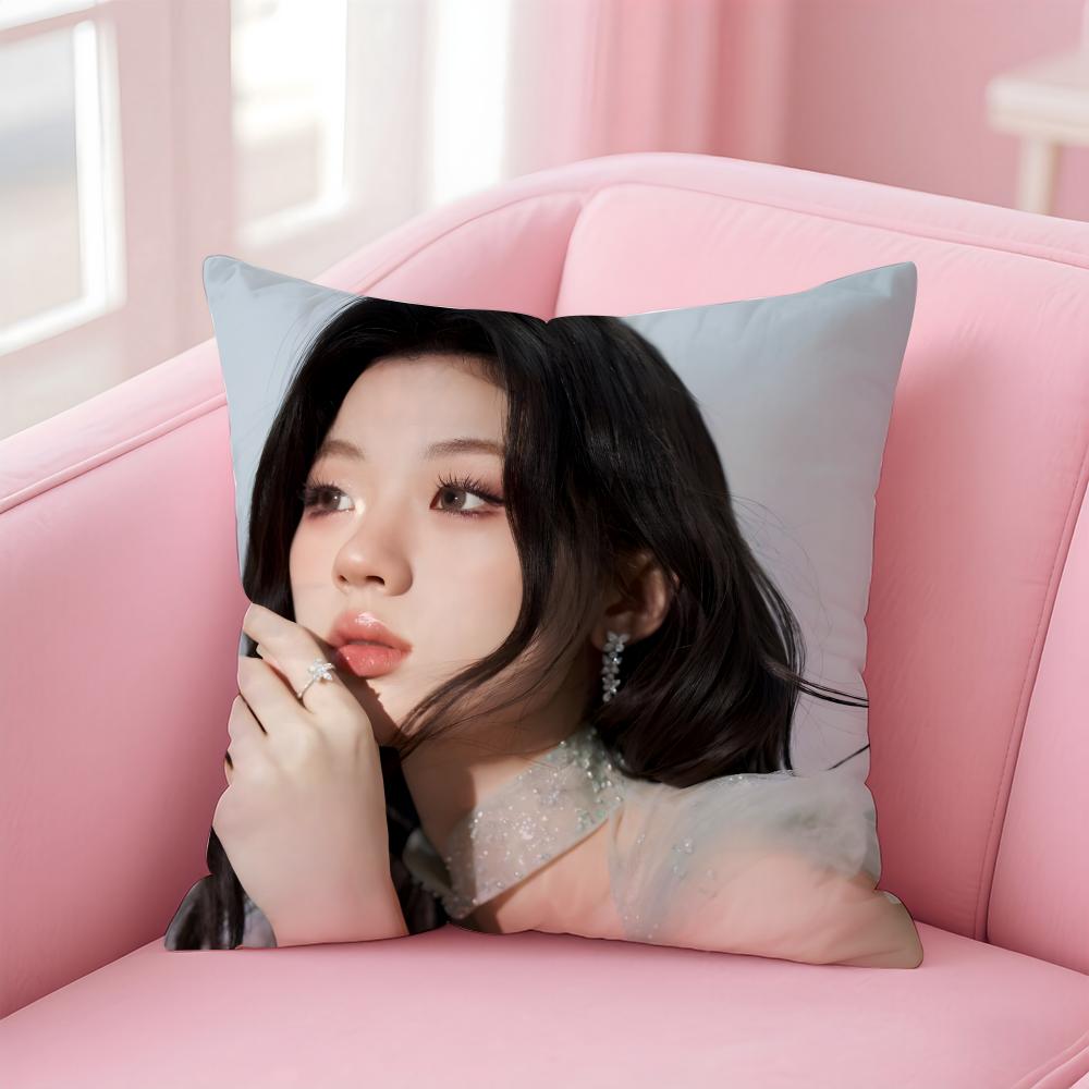 Popular fashion Chinese singer SShan Yichun Cushion Cover Pillowcase Short Plush Invisible zipper Room Sofa Cushion Cover