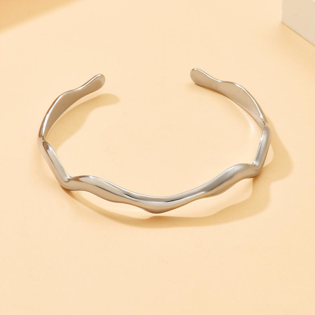 [Bracciale Ondulato Barocco Vintage Aperto Regolabile Unisex per Coppia]