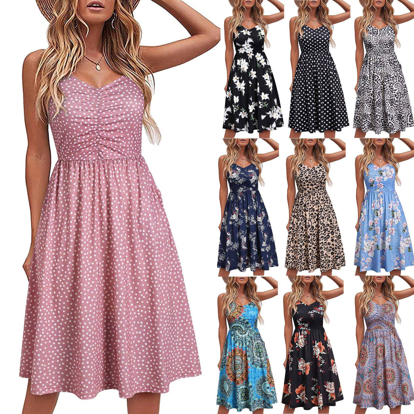 

Модное женское платье с карманом и v-образным вырезом без рукавов для отдыха