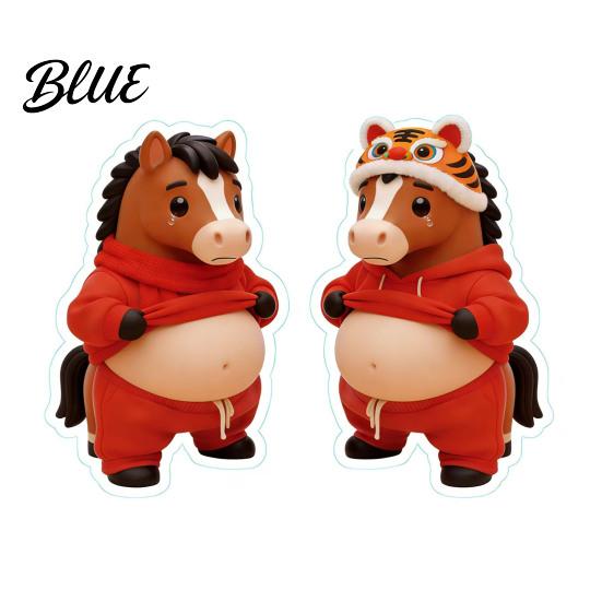Silicone Bumper Protector 1 Pair 3D Elastic Belly Animal Sticker Anxiety Stress Relief Cartoon Safety Decal with Fat Tummy Pinch Anti-collision Dog