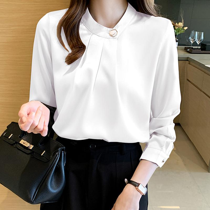 Fashion Autumn Long Sleeve Office Lady Blouse Shirt Women Tops J189