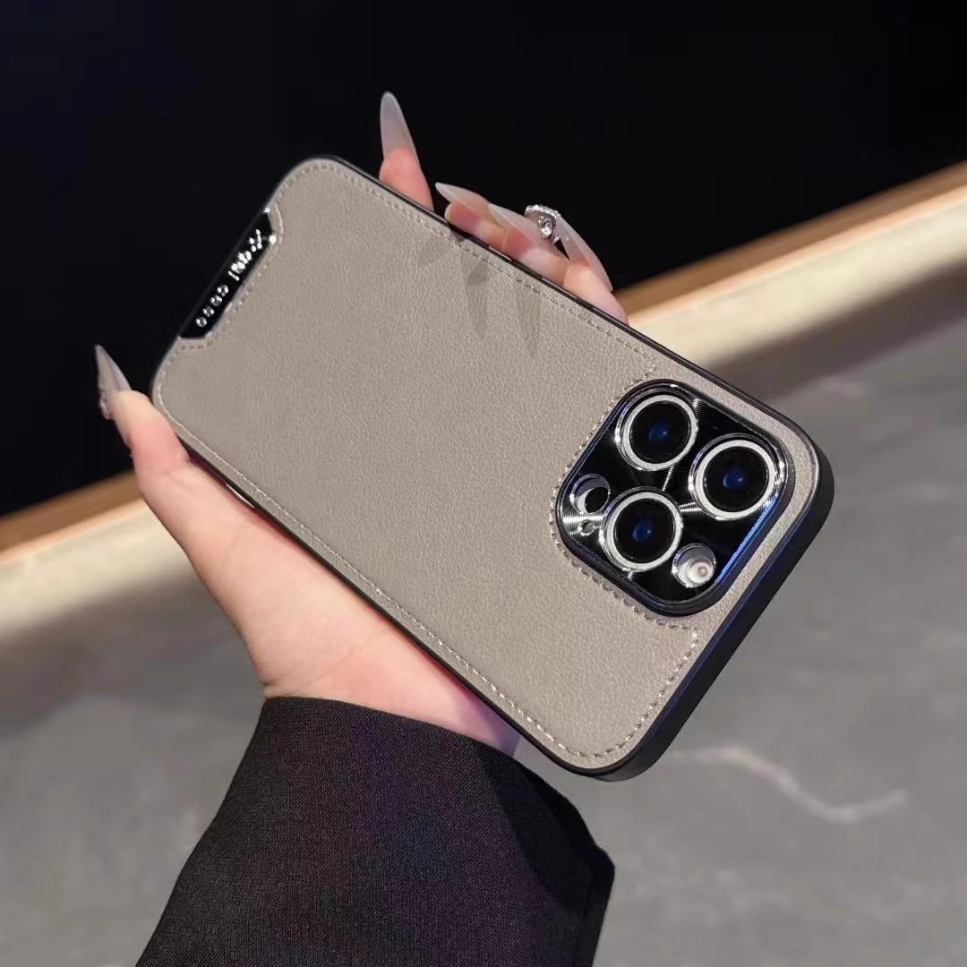 

Applicable To IPhone16Promax Mobile Phone Case Leather Pattern Apple 15promax Armor Sewing Leather Protective Cover iPhone16