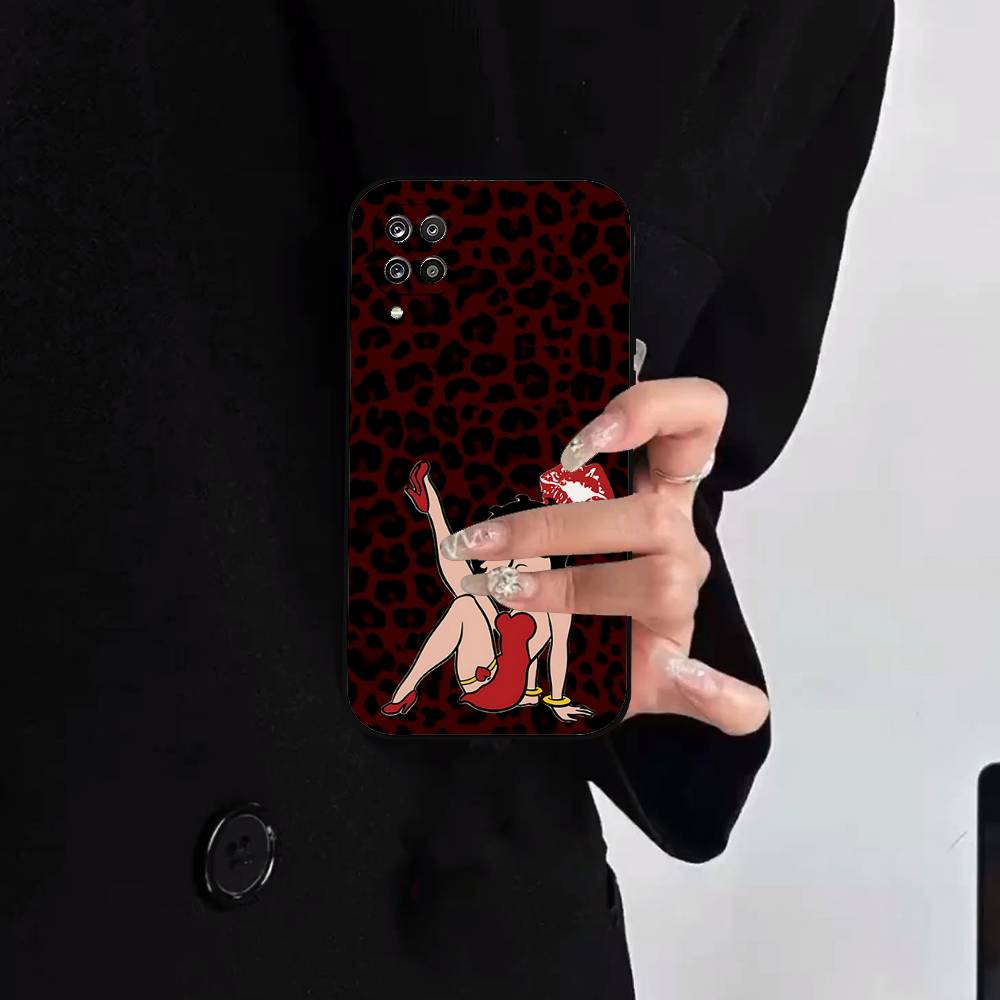 A-betty Boop-S Phone Case For Samsung S24/S25/S22 S30/A51 52/Lite/Ultra/5G/Plus/FE - Slim Shockproof Black Protection
