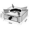 Batone Alcohol Stove Burner for Camping, Hiking, and Outdoor Activities - Adjustable Flame, Compact, Solid Fuel, Retractable Design, Stainless Steel,