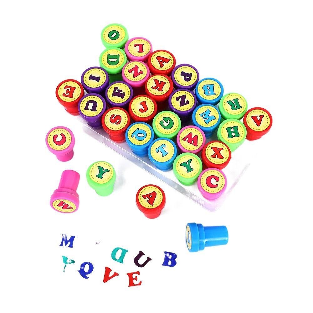 10/12/26Pcs Self-ink Children's Self-stamp Set  for Children Treasure Box Prize Birthday Party Gift