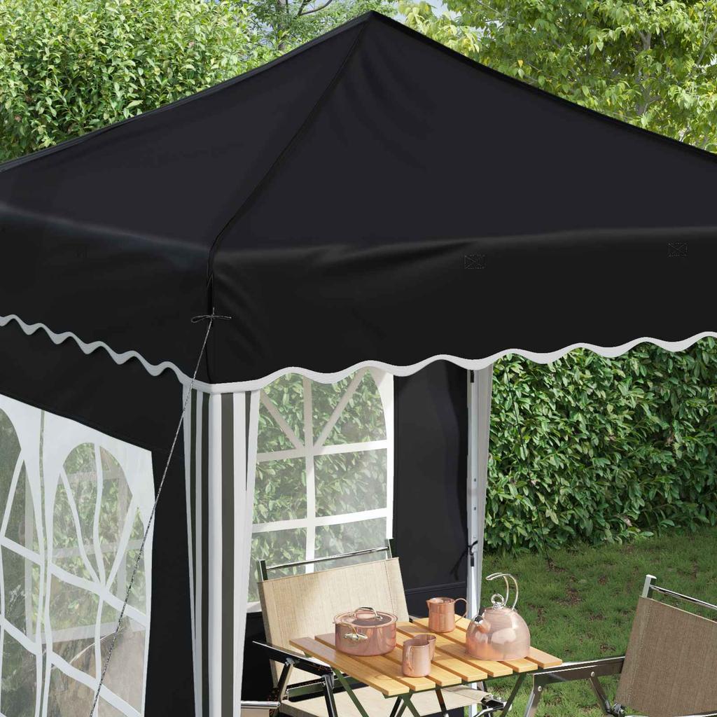 Pop Up Party Tent 195 X 195 X 245 Cm Anthracite Oxford Fabric