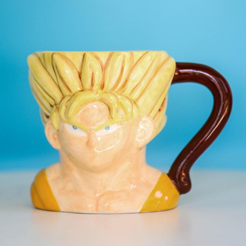 Cartoon Anime Dragon Ball Mug, Ceramic Sun Wukong Mug, Good-looking 3D Hand-painted Creative Children's Water Cup