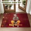 Crystal Velvet Square Rug Custom NameBillie Eilish Pattern Non Slip Home Floor Decor Rug
