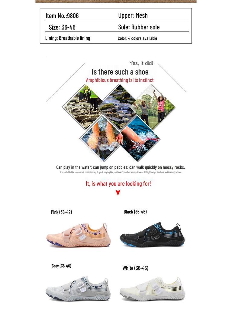 Leichte Schnelltrocknende Outdoor-Watschuhe zum Wandern, Strand und Schwimmen