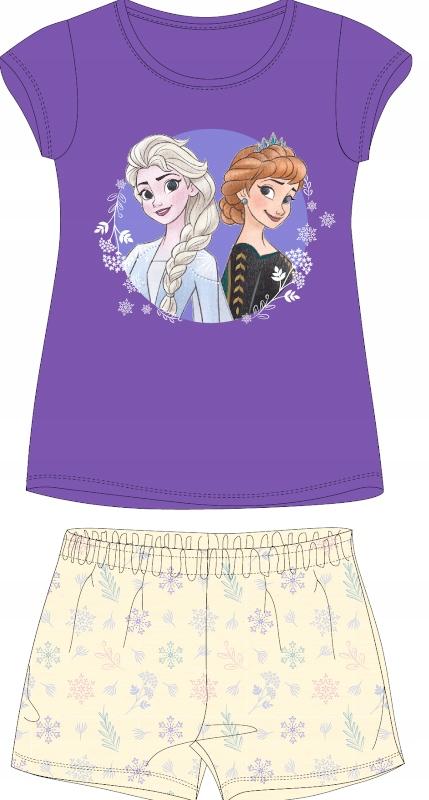 GIRLS' PYJAMAS FROZEN short sleeve ANNA ELSA purple 134 D051C