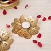 Lotus Floral Decorative Metal Diyas, For Diwali Décor Tea Light Candle Holder