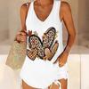3D Heart-shaped Pattern Printed Tank Tops for Women Workout Yoga Gym Printed Summer Sport Shirts Plus Size Vests Valentine's Day Exclusive