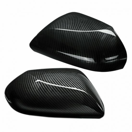 Carbon Fiber 2X Side Rearview Mirror Cover Trim For Toyota Avalon 2019 2020 2021