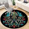 1pc Octopus Mandala Office Round Area Rug, Under Office Chairs Bedroom Living Room Home Decor, Room Deco, Available in Various Sizes