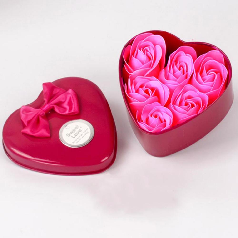 

6pcs Creative Mix Color Scented Soap Rose Floral Scented Simulation Rose Rose Flower Petal DIY Rose Bouquet Bathroom Decor розы красного