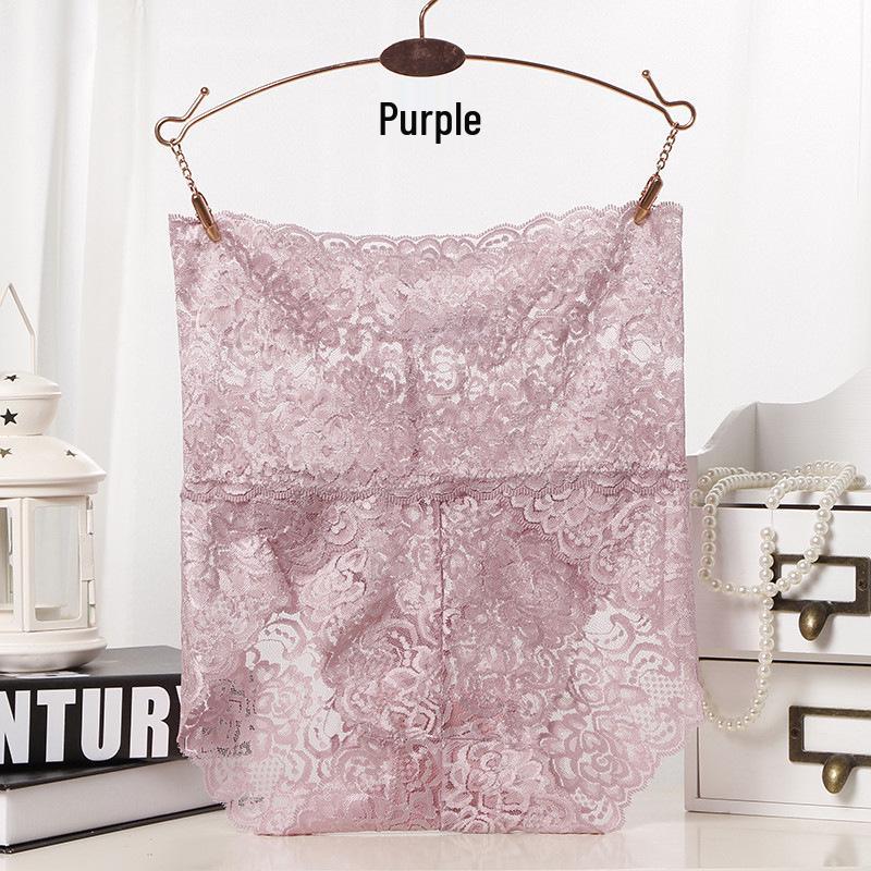 Plus Size Sexy Lace High-Waisted Women's Breathable Panties